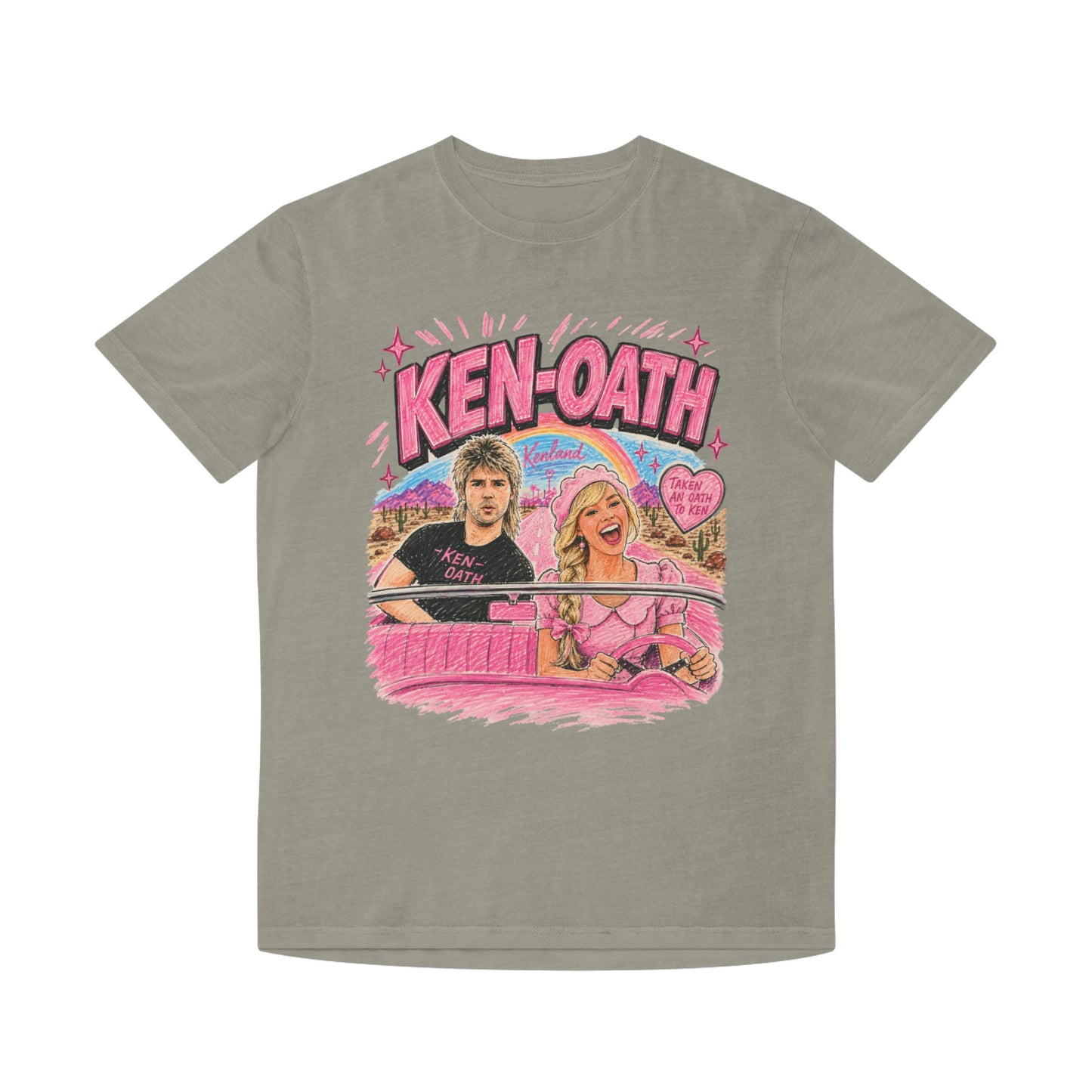 Ken-Oath Retro Pink — Oversized Pop Art Graphic Women's T-Shirt