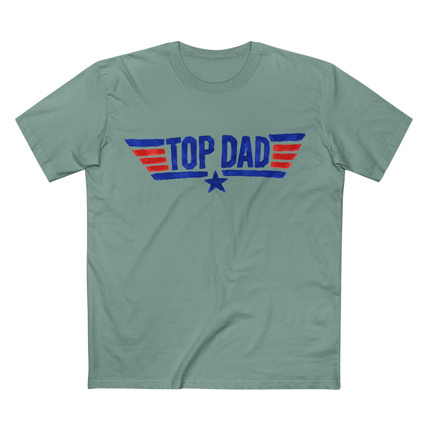 Top Dad T-Shirt — Retro Patriotic 'Top Gun' Inspired Tee for Dad