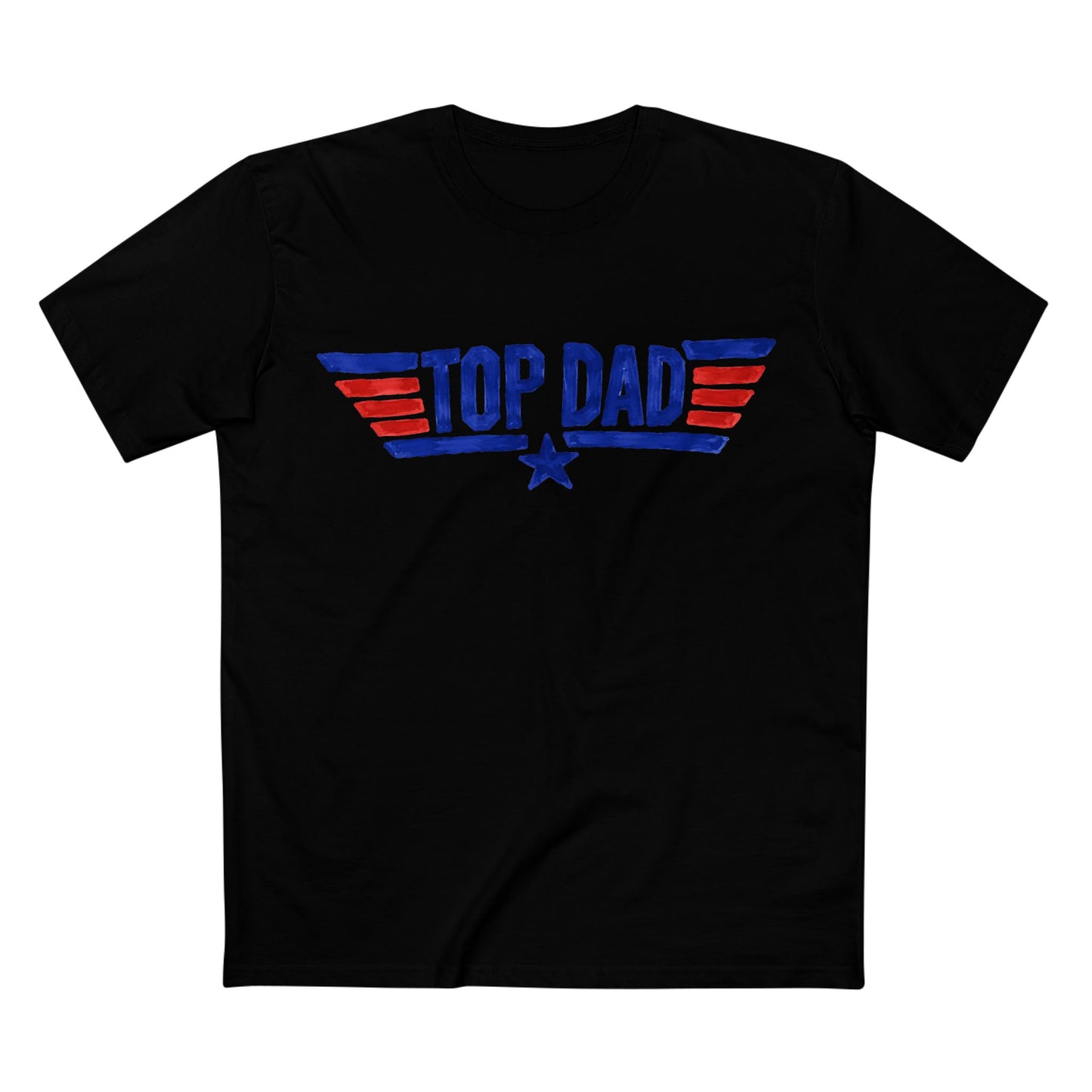 Top Dad T-Shirt — Retro Patriotic 'Top Gun' Inspired Tee for Dad