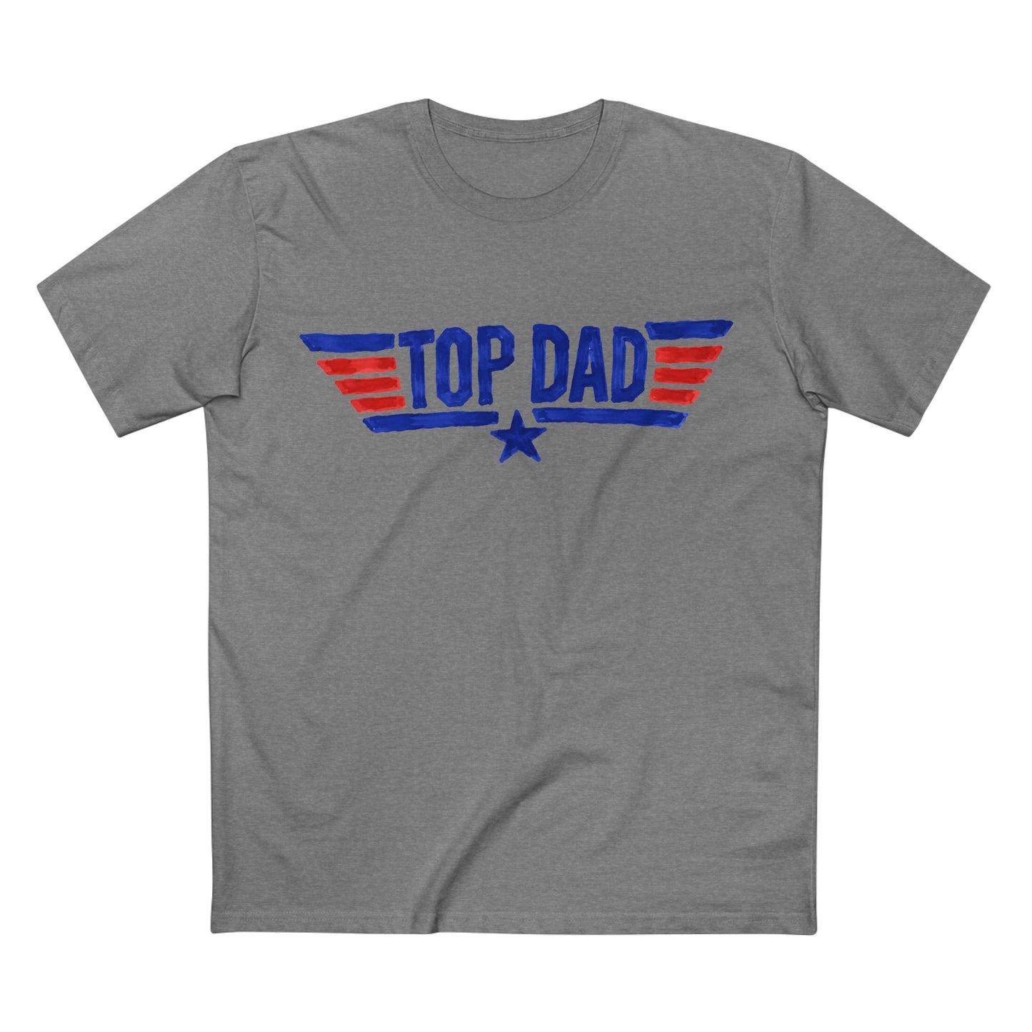 Top Dad T-Shirt — Retro Patriotic 'Top Gun' Inspired Tee for Dad