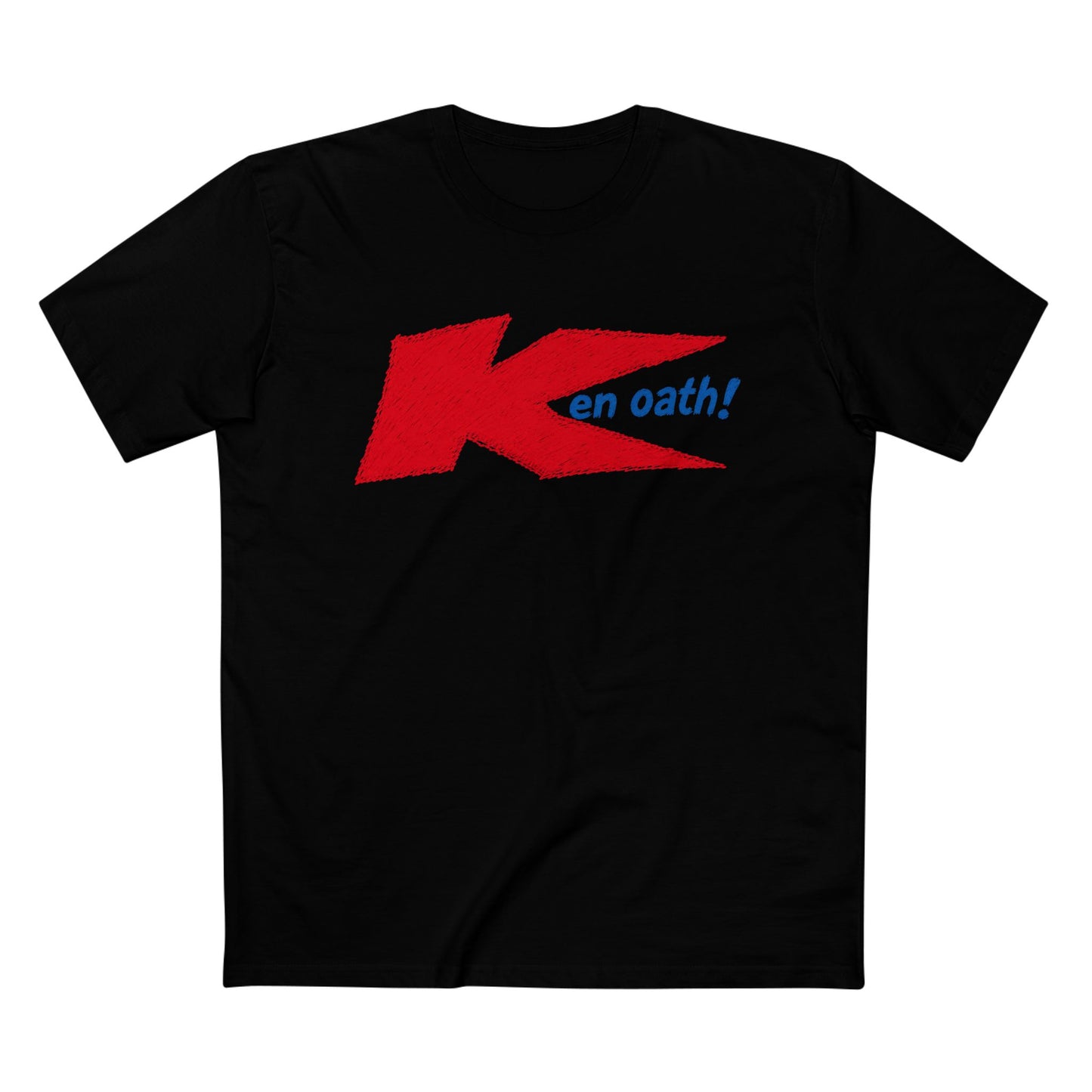 Retro 'Ken Oath!' Parody T-Shirt — Bold Red Logo Tee