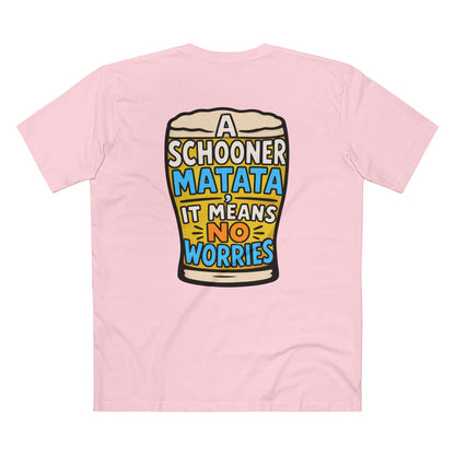 A Schoona Matata Tee — “A Schoona Matata, It Means No Worries” Beer T‑Shirt
