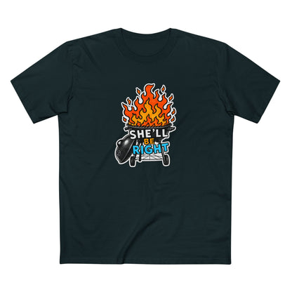 BBQ on Fire "She'll Be Right" Tee