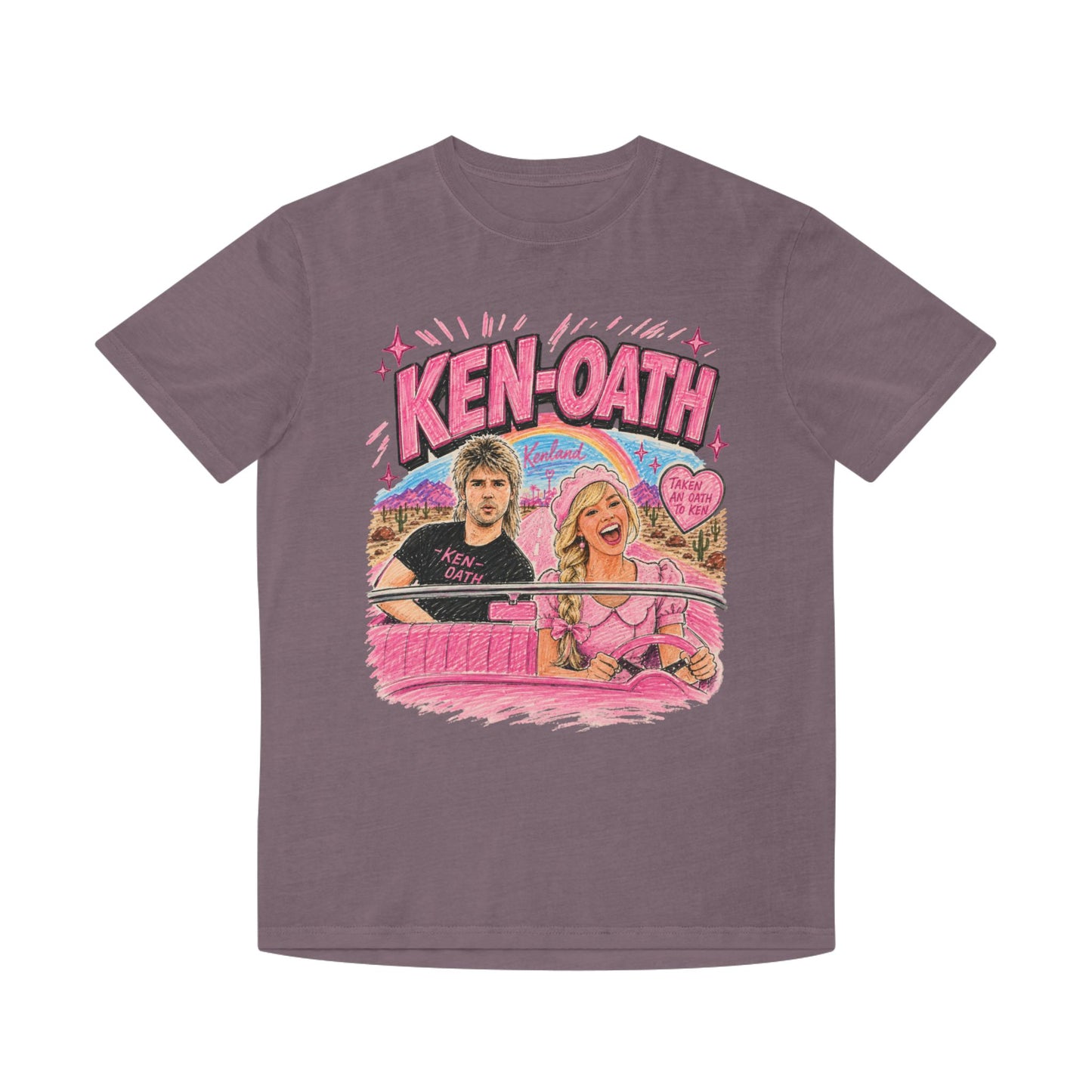 Ken-Oath Retro Pink — Oversized Pop Art Graphic Women's T-Shirt