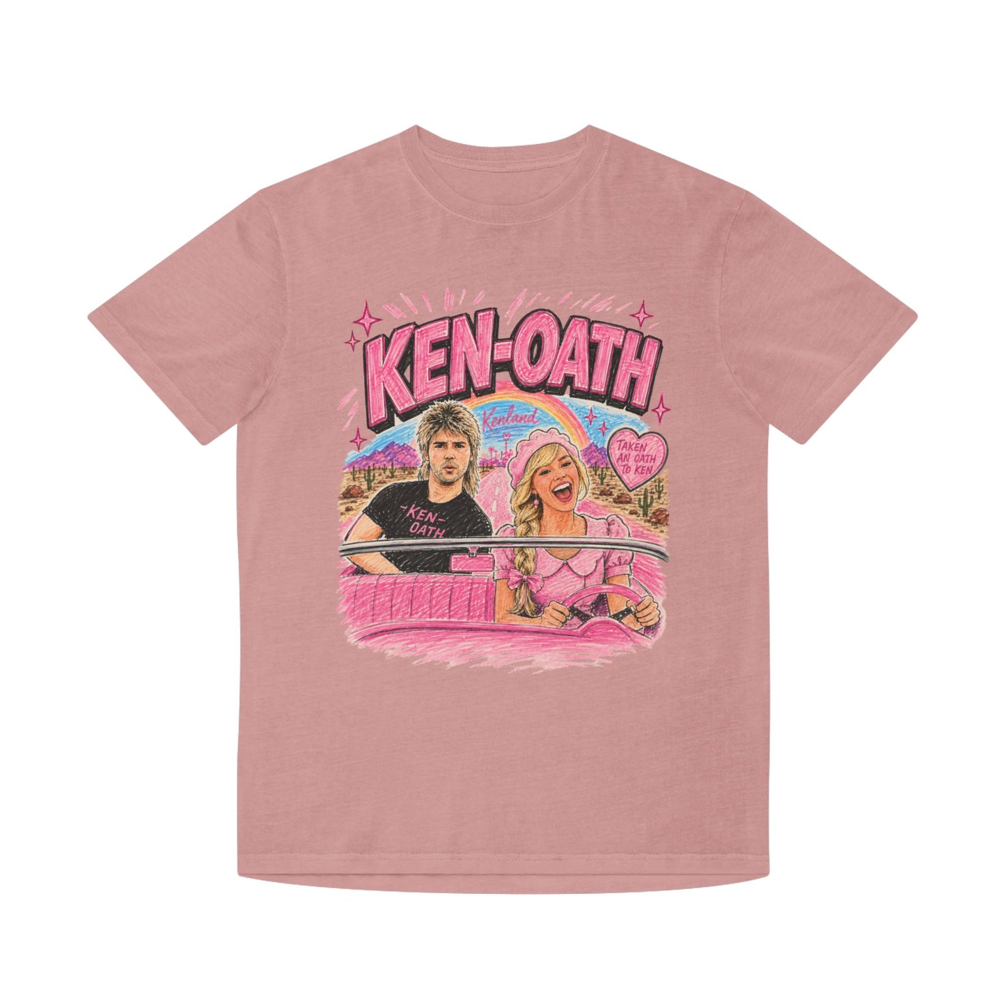 Ken-Oath Retro Pink — Oversized Pop Art Graphic Women's T-Shirt