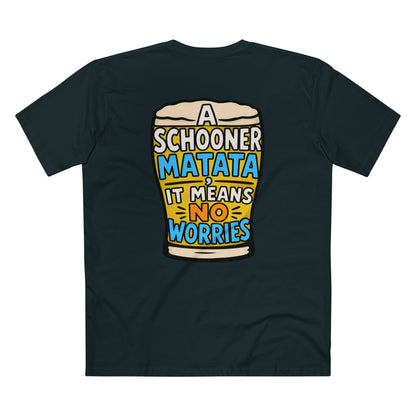 A Schoona Matata Tee — “A Schoona Matata, It Means No Worries” Beer T‑Shirt