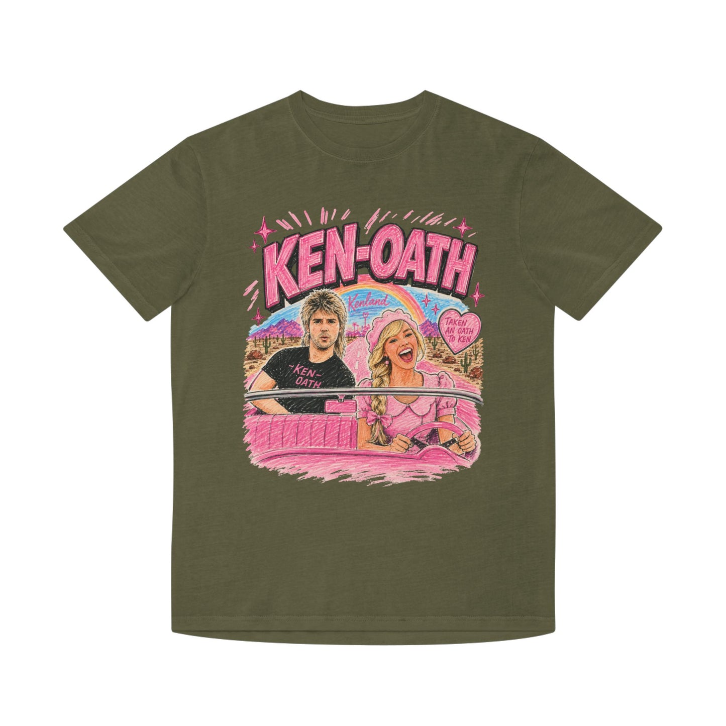 Ken-Oath Retro Pink — Oversized Pop Art Graphic Women's T-Shirt