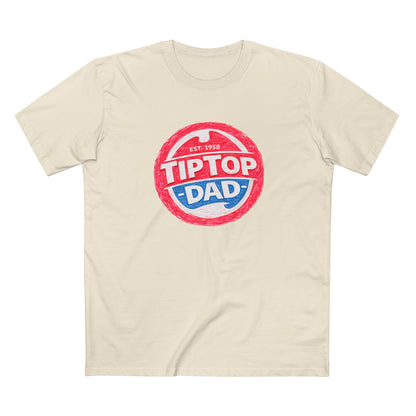 Tip Top Dad T-Shirt — Vintage Red & Blue Dad Logo Tee (Father’s Day Gift)