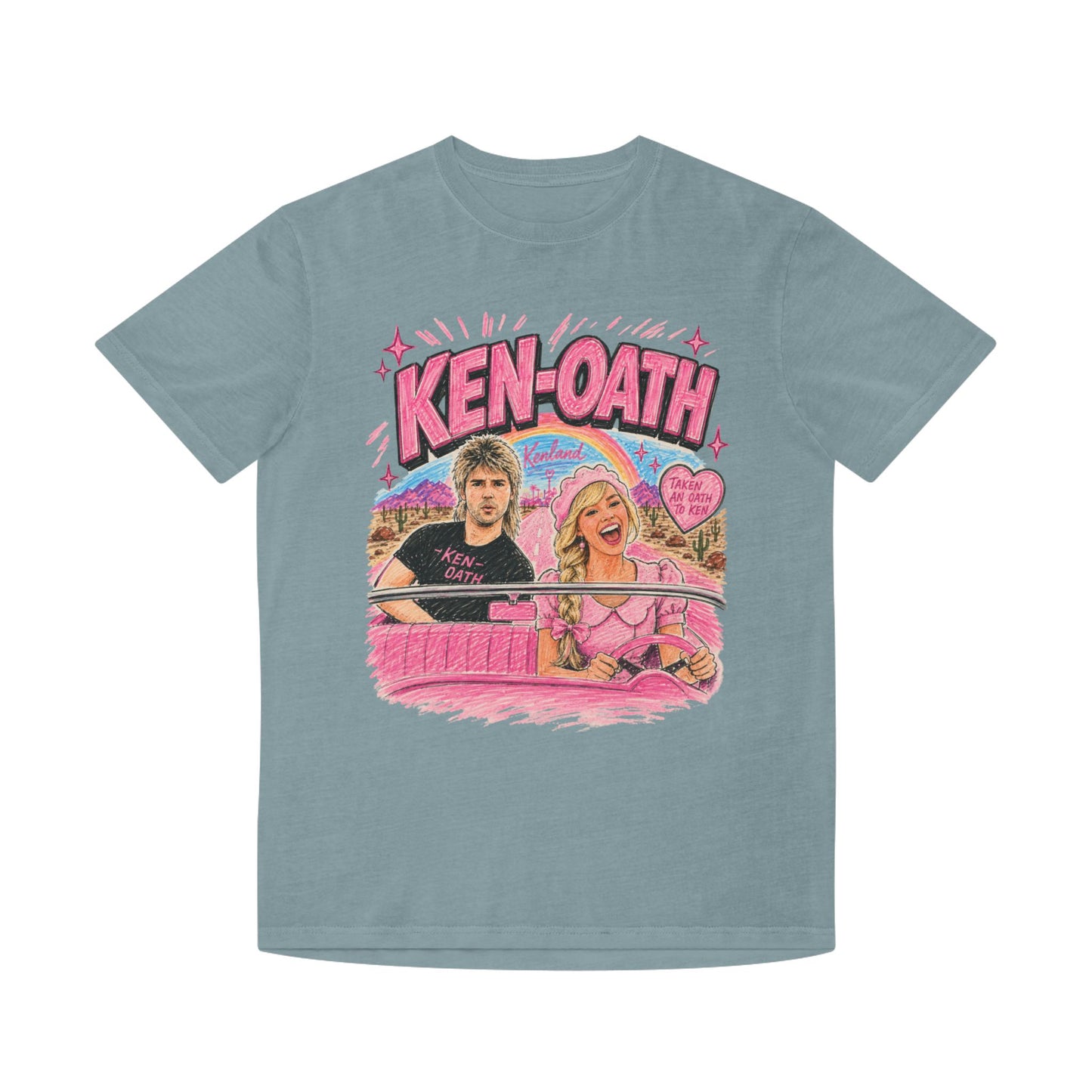 Ken-Oath Retro Pink — Oversized Pop Art Graphic Women's T-Shirt