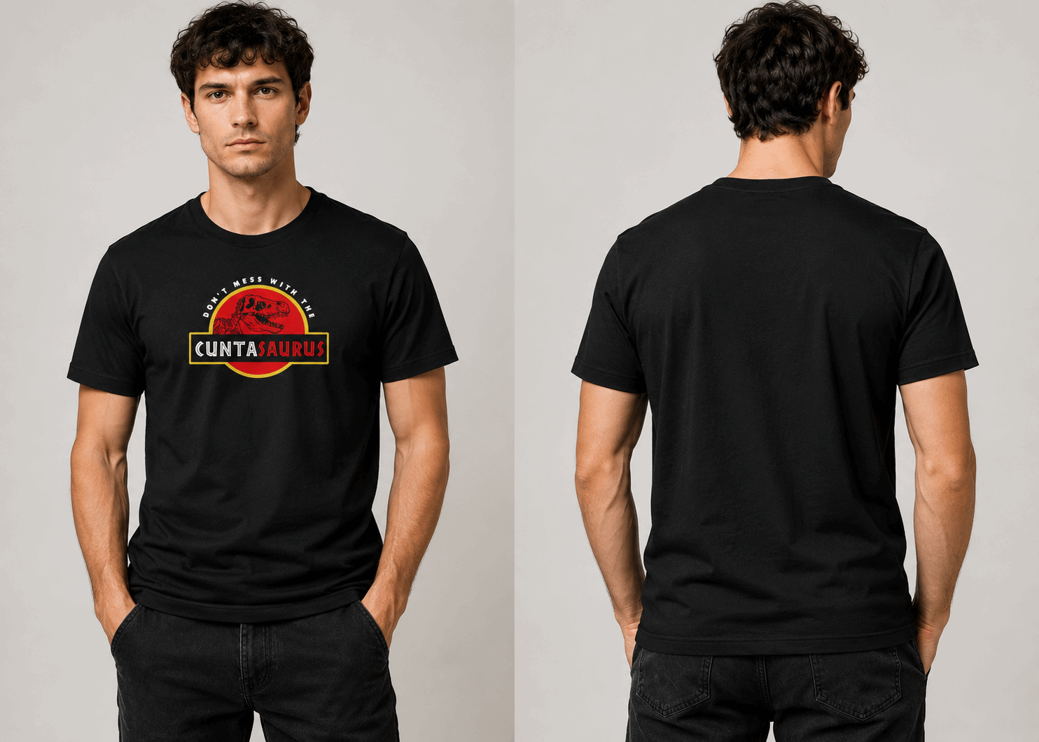 Cuntasaurus Retro Dino Graphic Tee — Don’t Mess With a Cuntasaurus