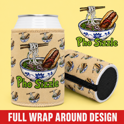 Stubby Cooler - Pho Sizzle Noodle Bowl Can Cooler