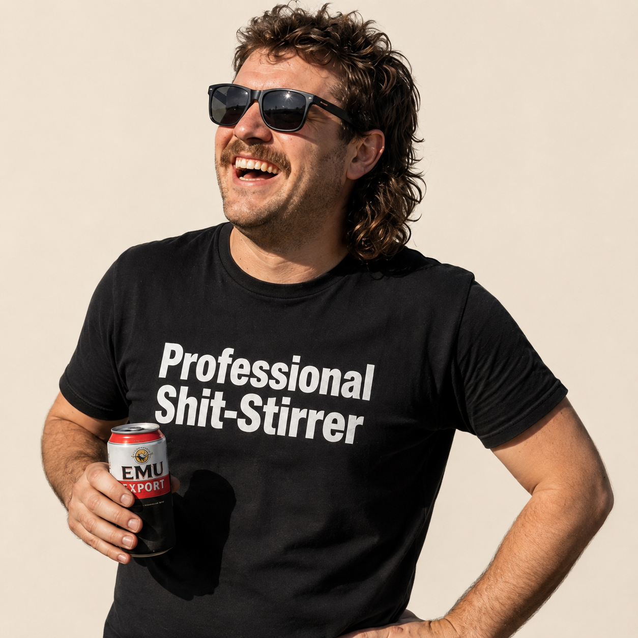 Professional Shit-Stirrer Tee — Funny Sarcastic Graphic T-Shirt