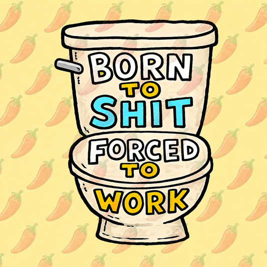 Toilet Graphic Tee — "Born to Shit, Forced to Work" Funny Sarcastic T-Shirt