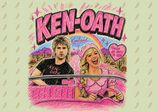 Ken-Oath Retro Pink — Oversized Pop Art Graphic Women's T-Shirt