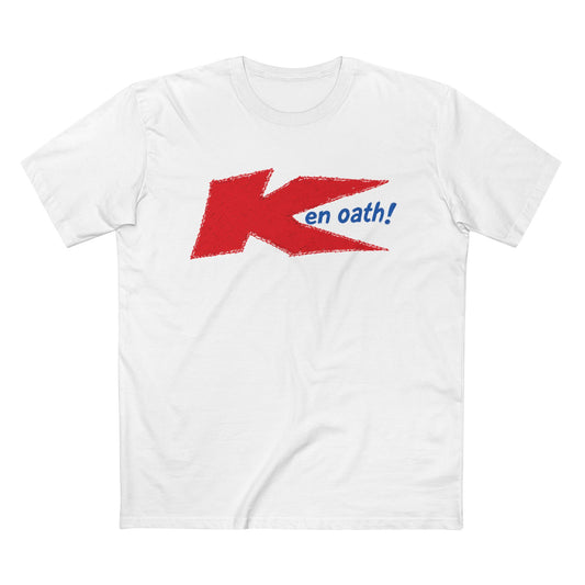 Retro 'Ken Oath!' Parody T-Shirt — Bold Red Logo Tee