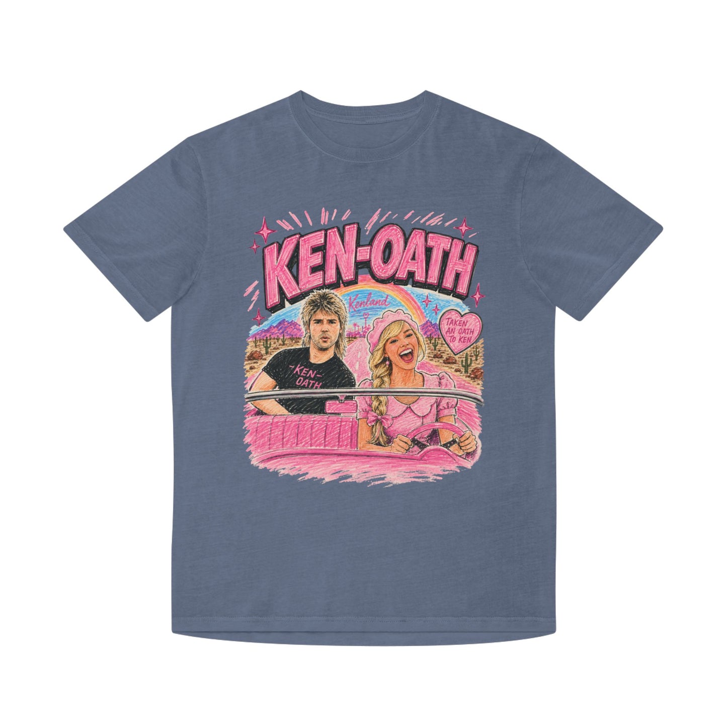Ken-Oath Retro Pink — Oversized Pop Art Graphic Women's T-Shirt
