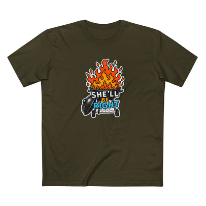 BBQ on Fire "She'll Be Right" Tee