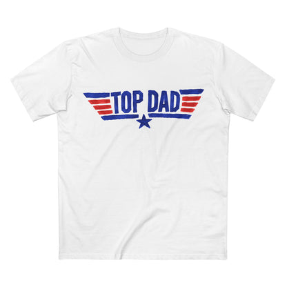 Top Dad T-Shirt — Retro Patriotic 'Top Gun' Inspired Tee for Dad
