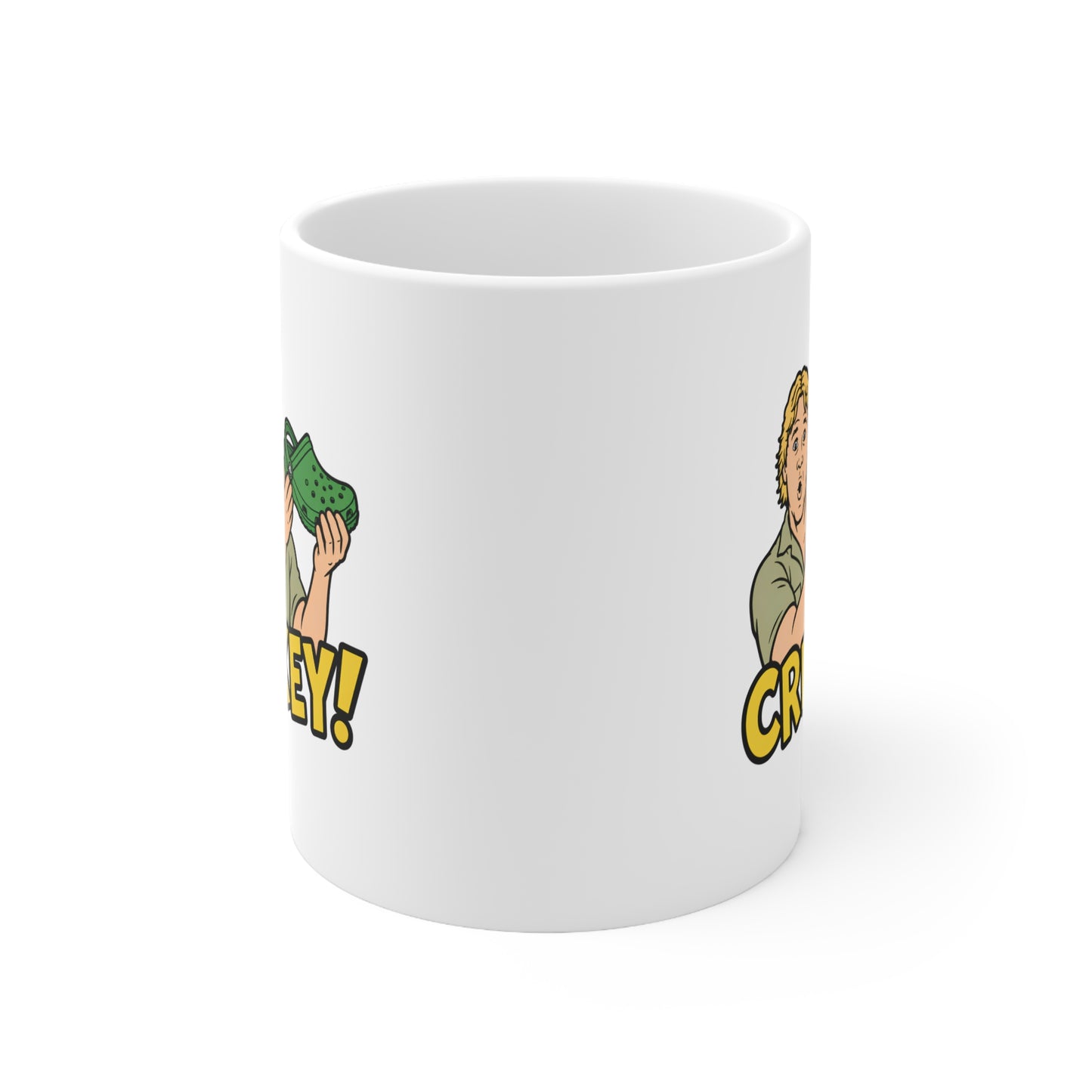 Crikey! Crocodile Hunter Mug — Funny Steve Irwin Tribute Ceramic Coffee Cup