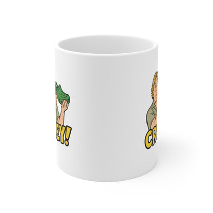 Crikey! Crocodile Hunter Mug — Funny Steve Irwin Tribute Ceramic Coffee Cup