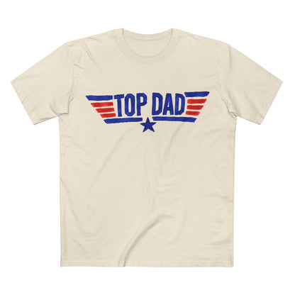 Top Dad T-Shirt — Retro Patriotic 'Top Gun' Inspired Tee for Dad