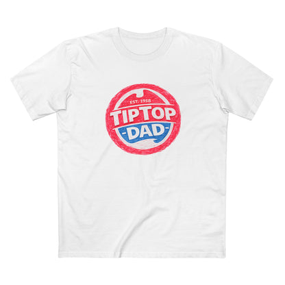 Tip Top Dad T-Shirt — Vintage Red & Blue Dad Logo Tee (Father’s Day Gift)