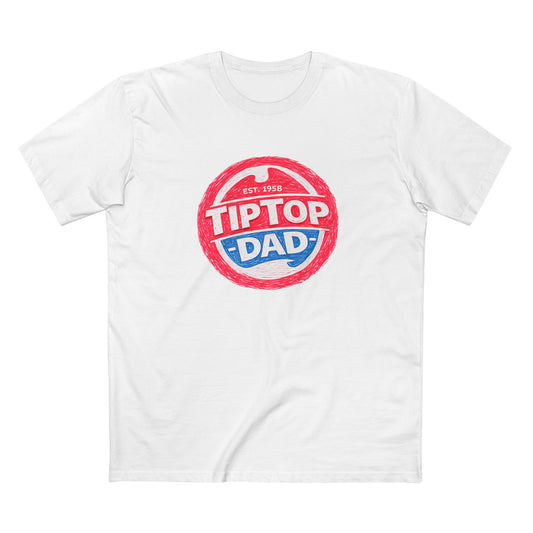 Tip Top Dad T-Shirt — Vintage Red & Blue Dad Logo Tee (Father’s Day Gift)